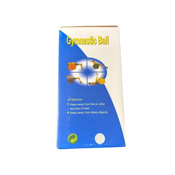 25.59 in/65 Cm Purple Gymnastic Ball With Pump & Plugs For Exercise & Fitness - Picture 10 of 10